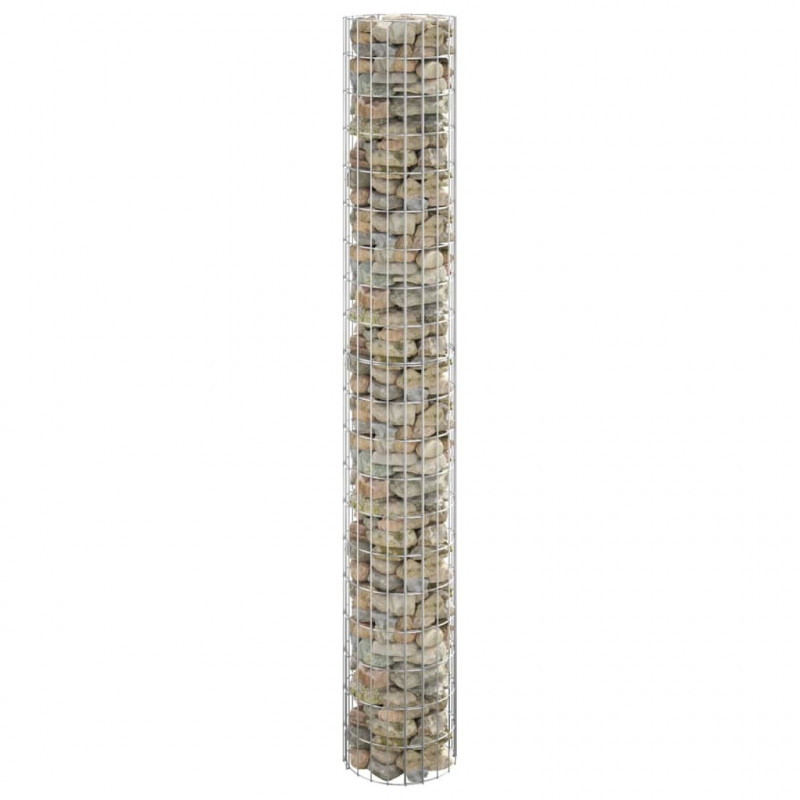 Okrągły słup gabionowy, galwanizowana stal, Ø30x200 cm