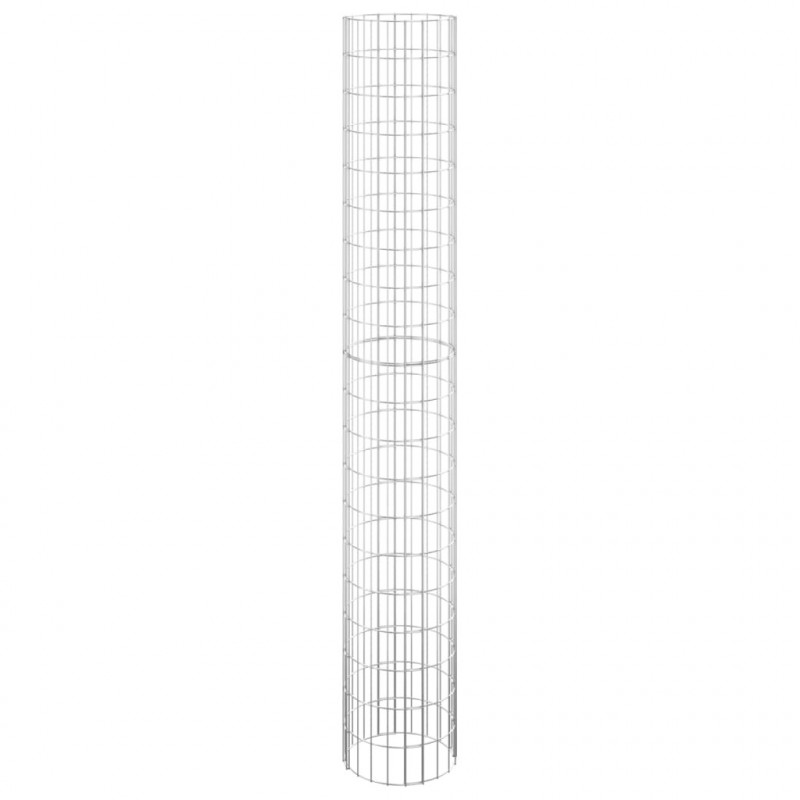 Okrągły słup gabionowy, galwanizowana stal, Ø30x200 cm