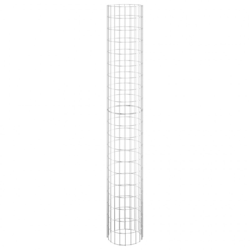 Okrągły słup gabionowy, galwanizowana stal, Ø30x200 cm