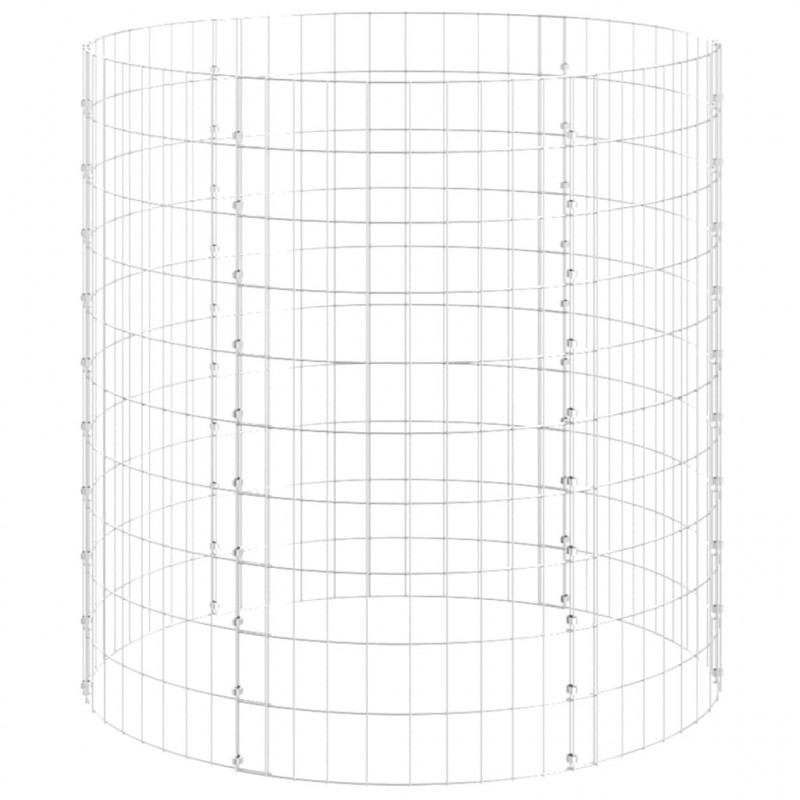 Okrągły słup gabionowy, galwanizowana stal, Ø100x100 cm