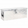 Skrzynka do przechowywania, srebrna, 60x23,5x23 cm, aluminium
