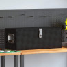 Skrzynka do przechowywania, czarna, 70x31x27 cm, aluminium