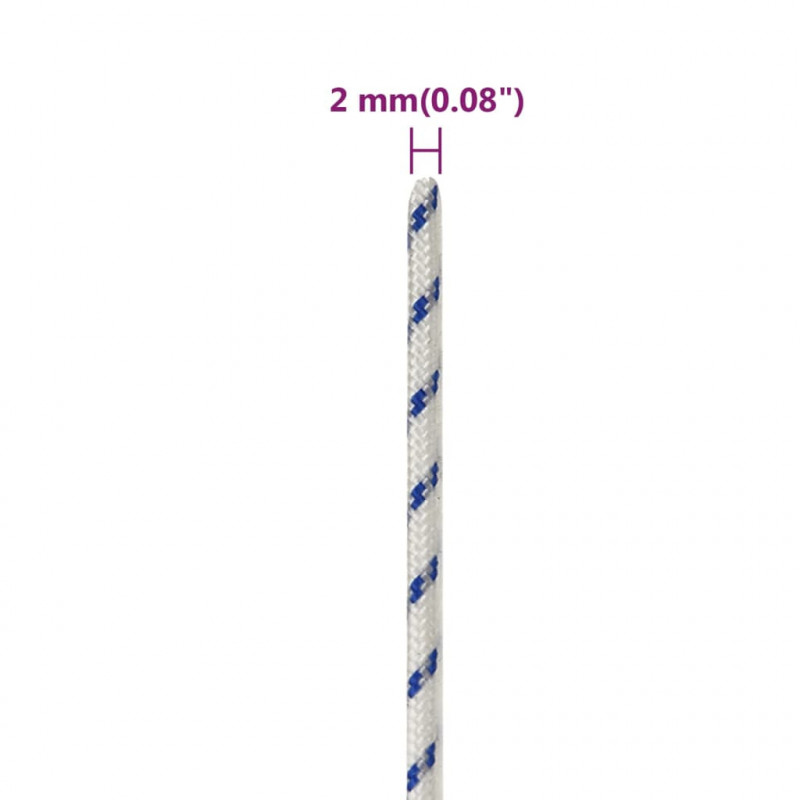 Linka żeglarska, biała, 2 mm, 25 m, polipropylen