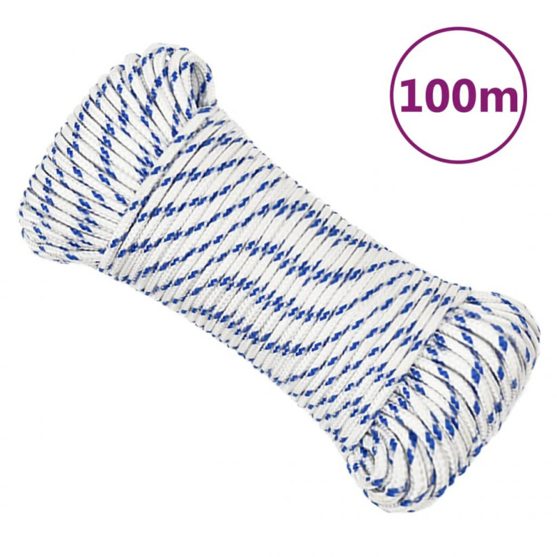 Linka żeglarska, biała, 3 mm, 100 m, polipropylen