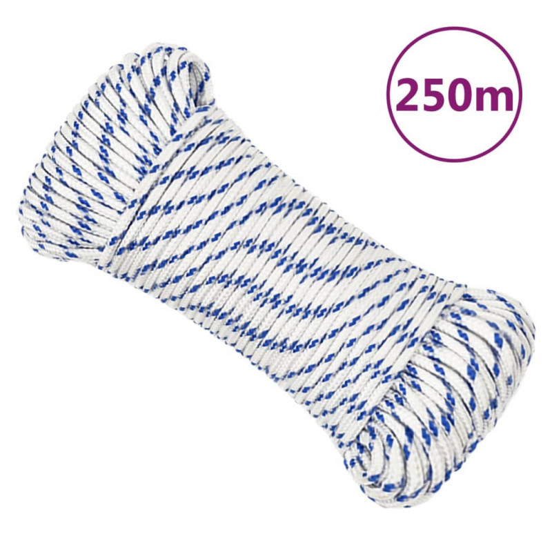 Linka żeglarska, biała, 3 mm, 250 m, polipropylen