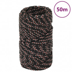 Linka żeglarska, czarna, 2 mm, 50 m, polipropylen