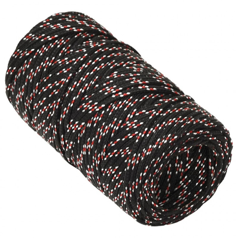 Linka żeglarska, czarna, 2 mm, 50 m, polipropylen