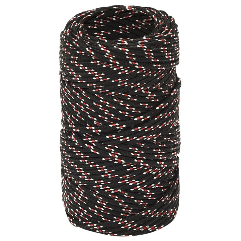 Linka żeglarska, czarna, 2 mm, 500 m, polipropylen