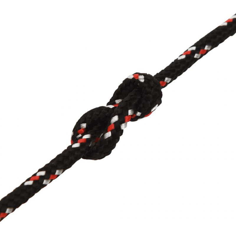 Linka żeglarska, czarna, 4 mm, 100 m, polipropylen