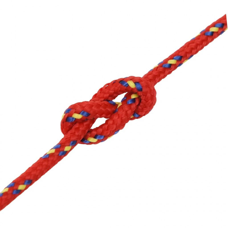 Linka żeglarska, czerwona, 5 mm, 100 m, polipropylen