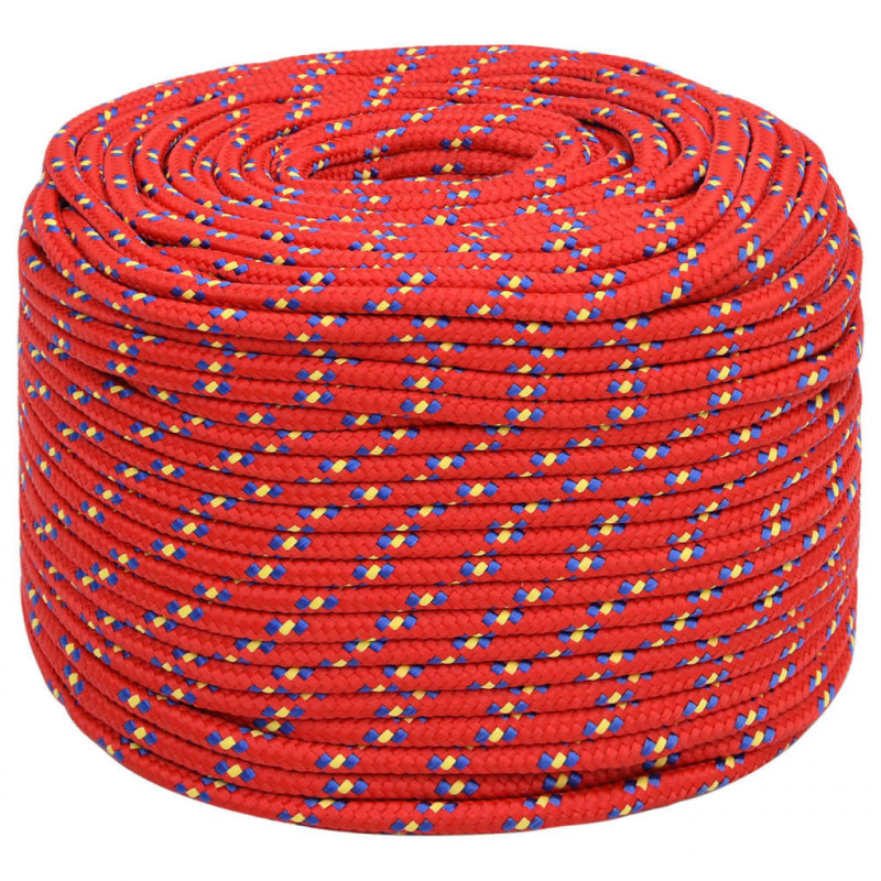 Linka żeglarska, czerwona, 8 mm, 250 m, polipropylen