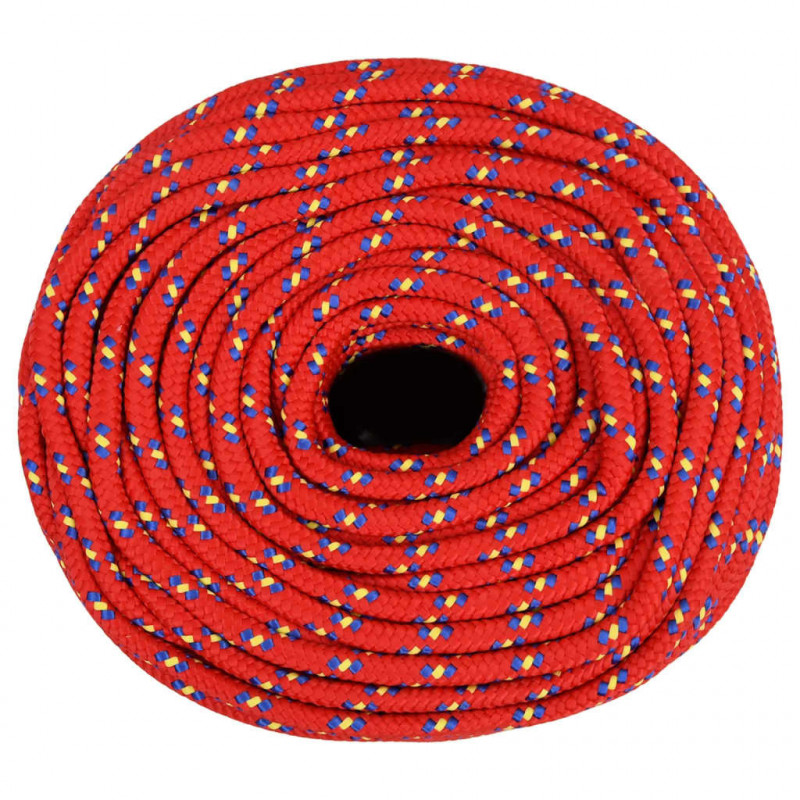 Linka żeglarska, czerwona, 10 mm, 100 m, polipropylen