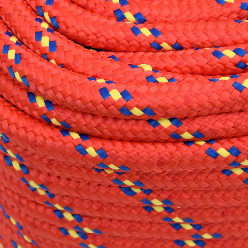 Linka żeglarska, czerwona, 18 mm, 25 m, polipropylen