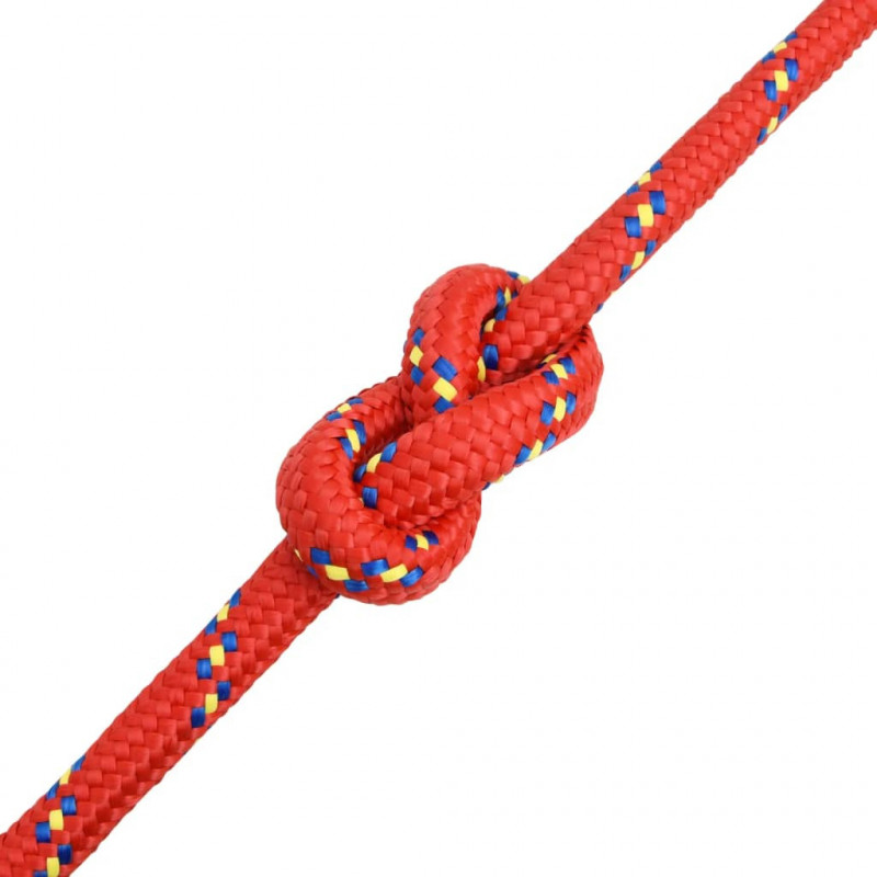 Linka żeglarska, czerwona, 20 mm, 50 m, polipropylen