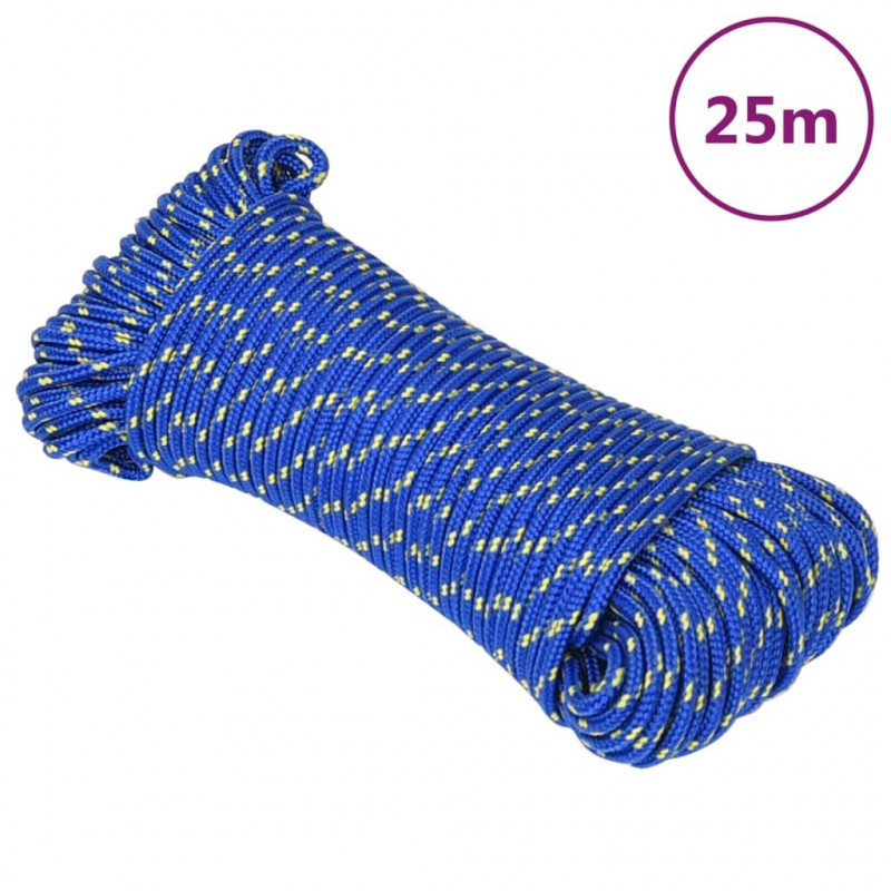 Linka żeglarska, niebieska, 3 mm, 25 m, polipropylen