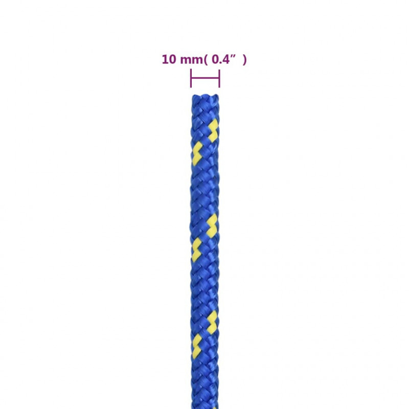 Linka żeglarska, niebieska, 10 mm, 25 m, polipropylen