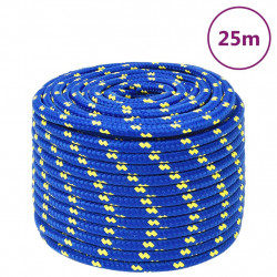 Linka żeglarska, niebieska, 12 mm, 25 m, polipropylen