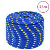Linka żeglarska, niebieska, 12 mm, 25 m, polipropylen
