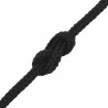 Linka żeglarska, czarna jednolita, 2 mm, 25 m, polipropylen