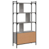 Biblioteczka z drzwiczkami, szary dąb sonoma, 76,5x30x154,5 cm