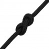 Linka żeglarska, czarna jednolita, 8 mm, 50 m, polipropylen