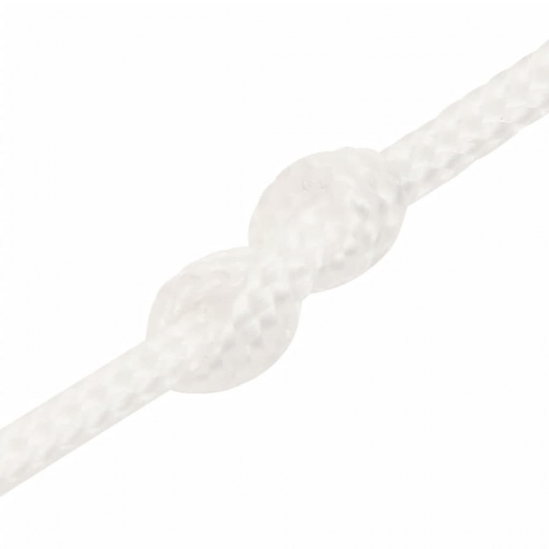 Linka żeglarska, biała jednolita, 2 mm, 25 m, polipropylen