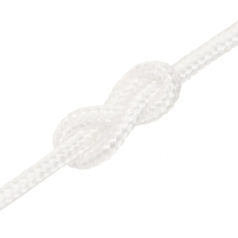 Linka żeglarska, biała jednolita, 3 mm, 25 m, polipropylen