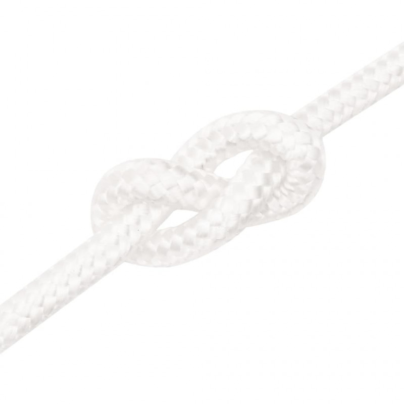 Linka żeglarska, biała jednolita, 12 mm, 100 m, polipropylen