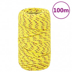 Linka żeglarska, żółta, 2 mm, 100 m, polipropylen