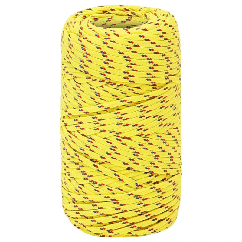 Linka żeglarska, żółta, 2 mm, 100 m, polipropylen