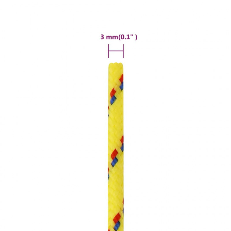 Linka żeglarska, żółta, 3 mm, 50 m, polipropylen
