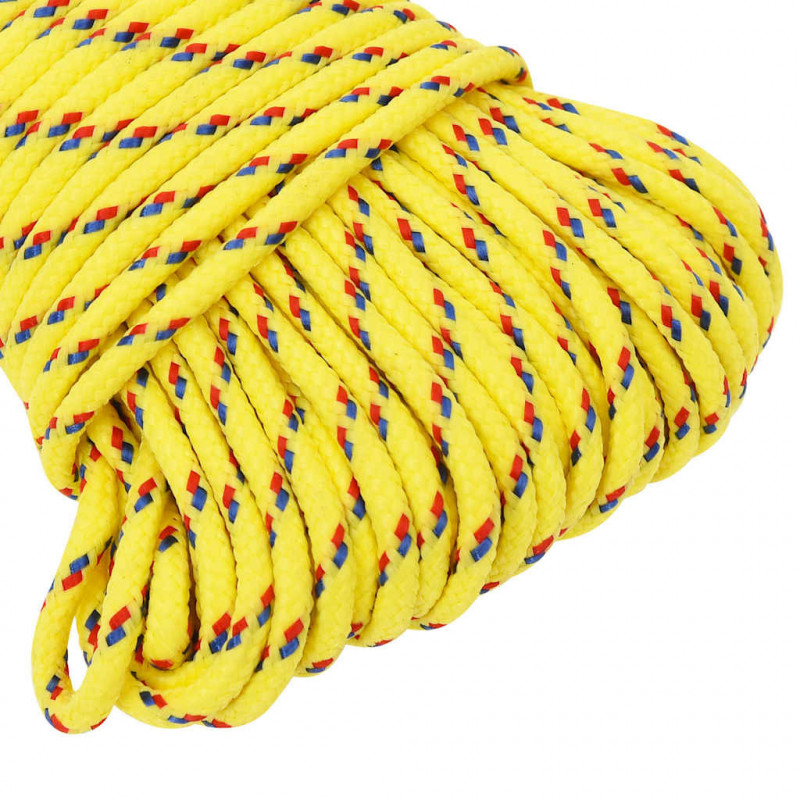 Linka żeglarska, żółta, 4 mm, 25 m, polipropylen
