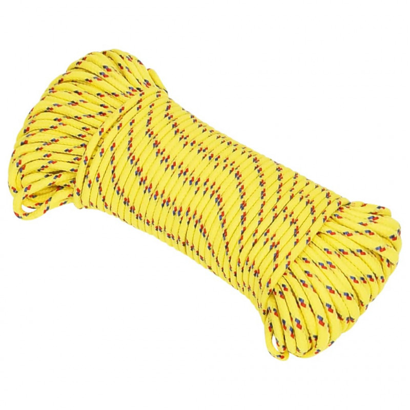 Linka żeglarska, żółta, 5 mm, 25 m, polipropylen