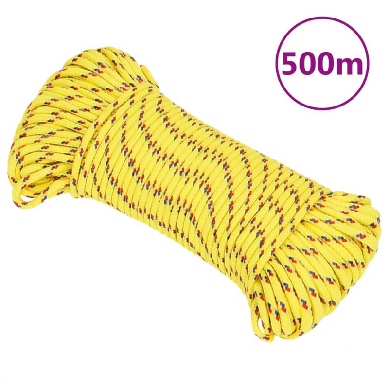 Linka żeglarska, żółta, 5 mm, 500 m, polipropylen