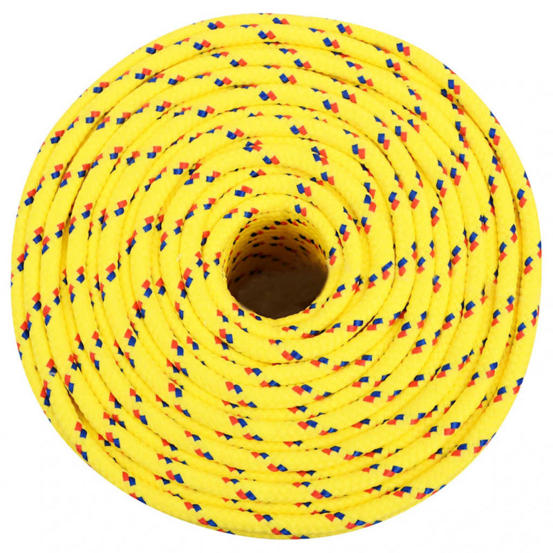 Linka żeglarska, żółta, 6 mm, 25 m, polipropylen