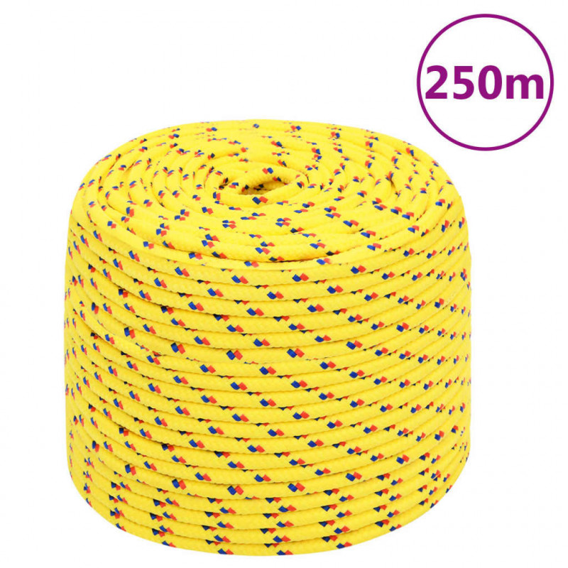 Linka żeglarska, żółta, 6 mm, 250 m, polipropylen