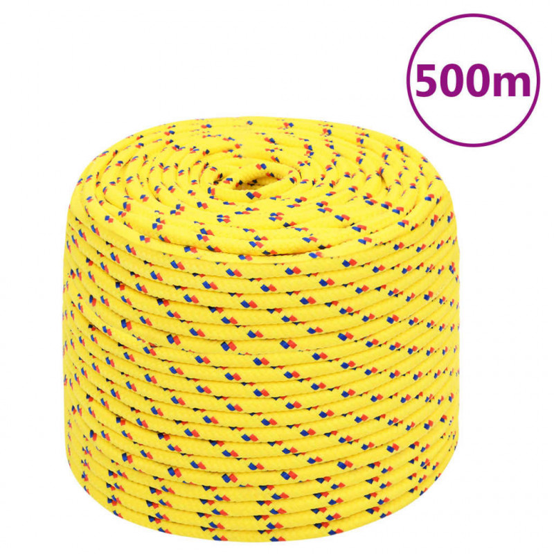 Linka żeglarska, żółta, 8 mm, 500 m, polipropylen