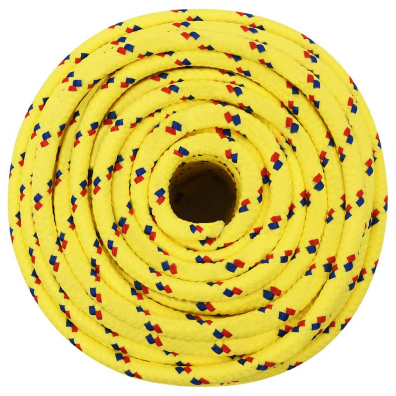 Linka żeglarska, żółta, 12 mm, 50 m, polipropylen