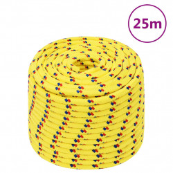 Linka żeglarska, żółta, 14 mm, 25 m, polipropylen