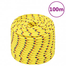 Linka żeglarska, żółta, 14 mm, 100 m, polipropylen