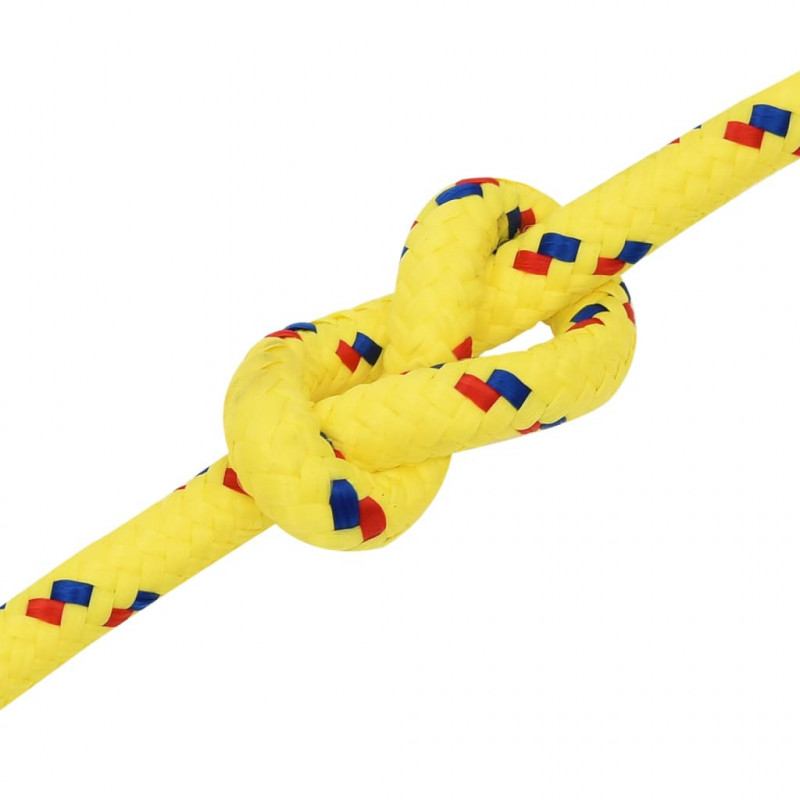 Linka żeglarska, żółta, 14 mm, 100 m, polipropylen