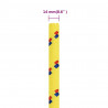 Linka żeglarska, żółta, 14 mm, 100 m, polipropylen