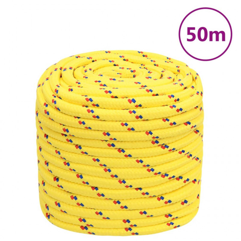 Linka żeglarska, żółta, 18 mm, 50 m, polipropylen