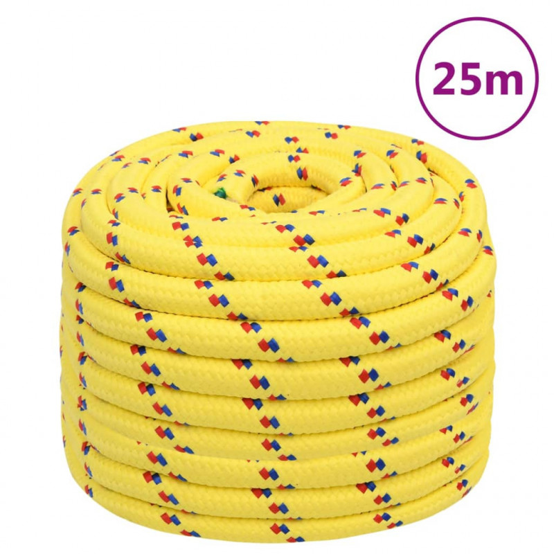 Linka żeglarska, żółta, 20 mm, 25 m, polipropylen