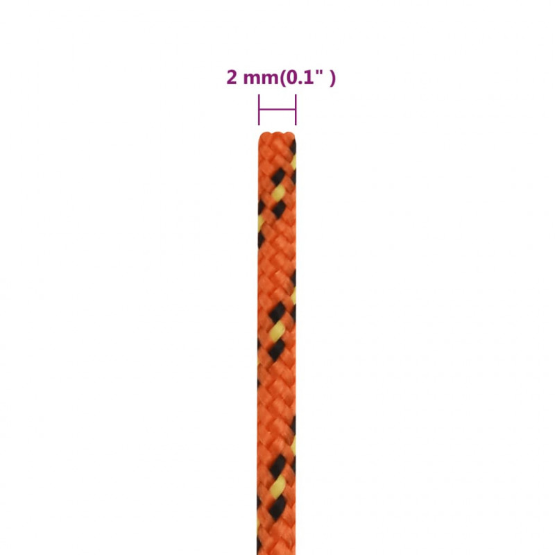Linka żeglarska, pomarańczowa, 2 mm, 500 m, polipropylen