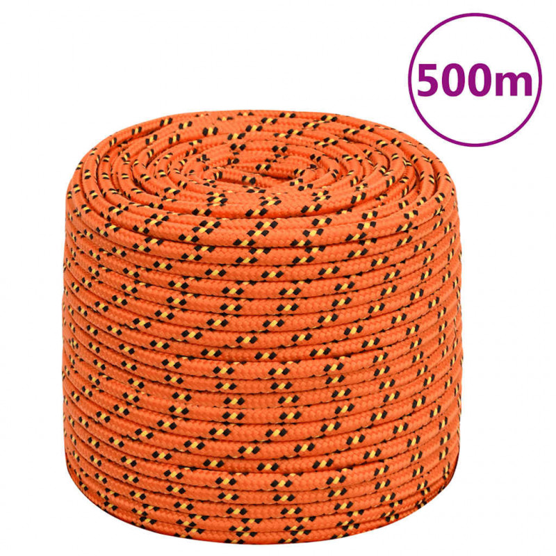 Linka żeglarska, pomarańczowa, 6 mm, 500 m, polipropylen