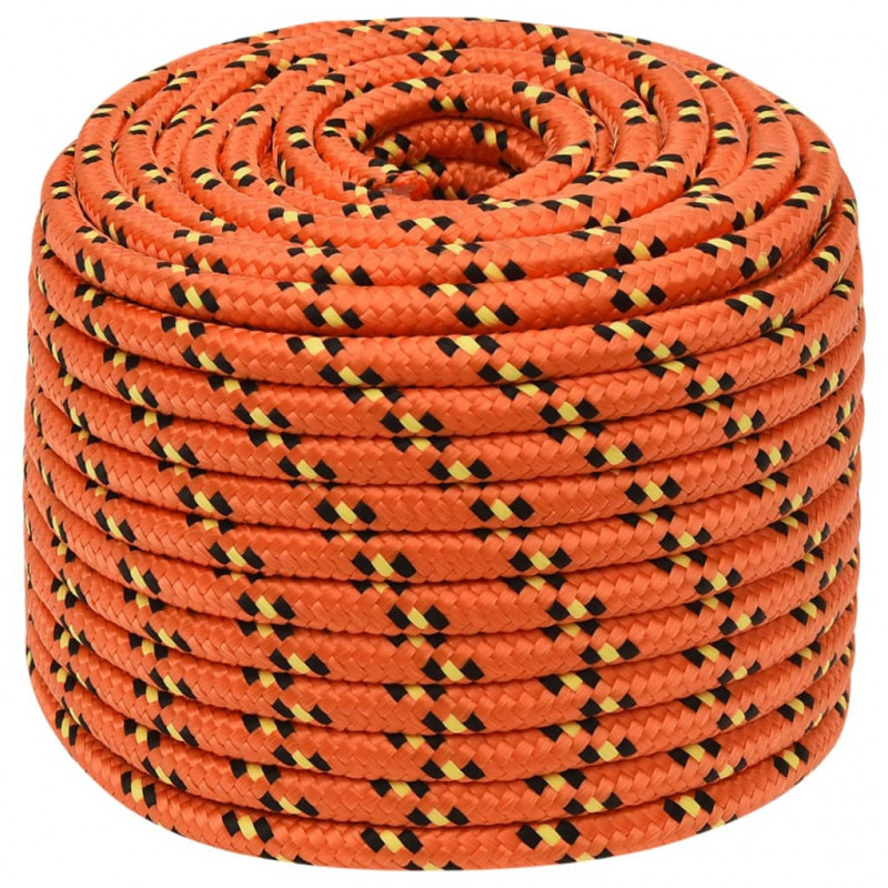 Linka żeglarska, pomarańczowa, 14 mm, 25 m, polipropylen