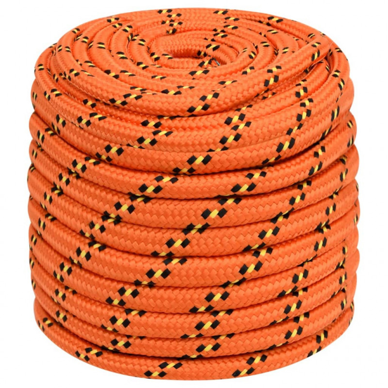 Linka żeglarska, pomarańczowa, 16 mm, 50 m, polipropylen