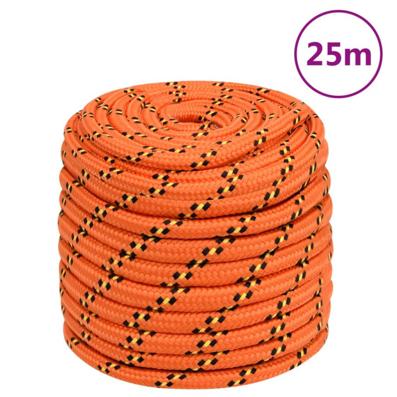 Linka żeglarska, pomarańczowa, 18 mm, 25 m, polipropylen
