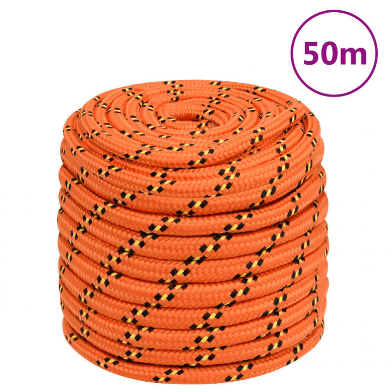 Linka żeglarska, pomarańczowa, 18 mm, 50 m, polipropylen